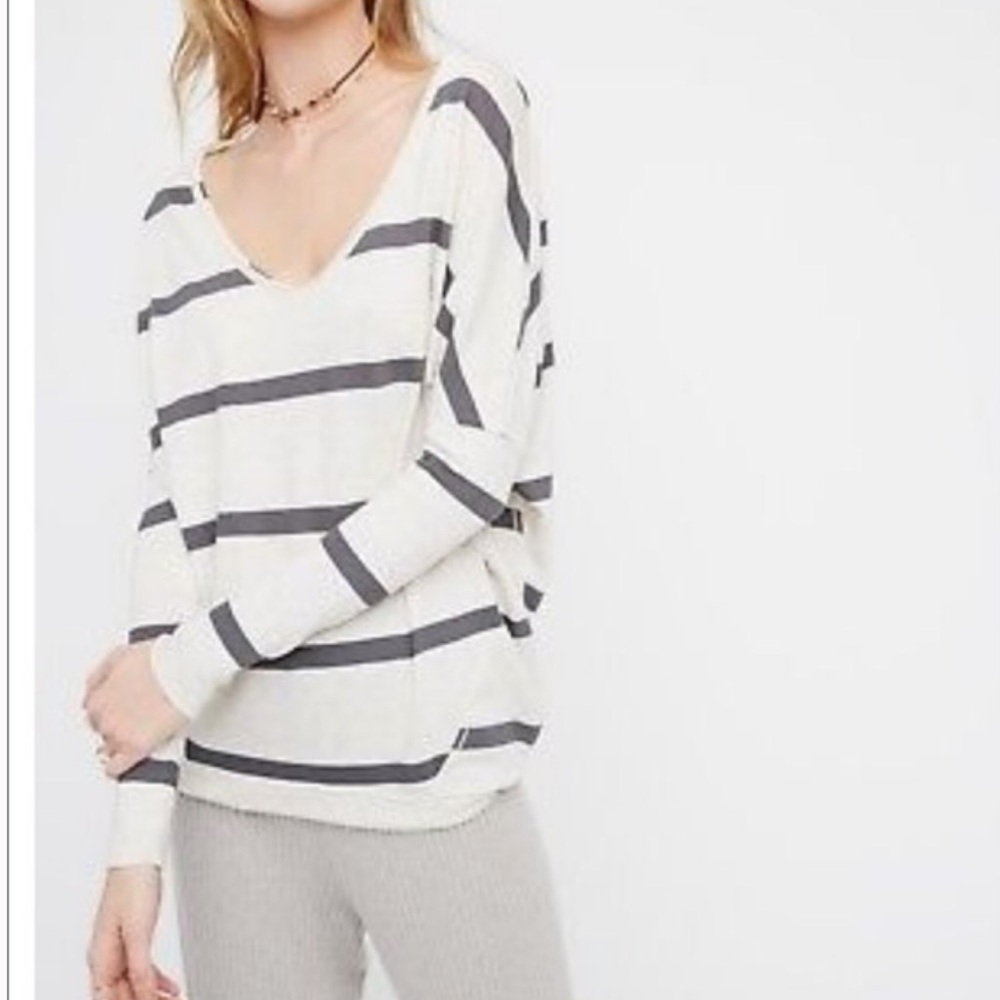 Free people we the free long sleeve v neck